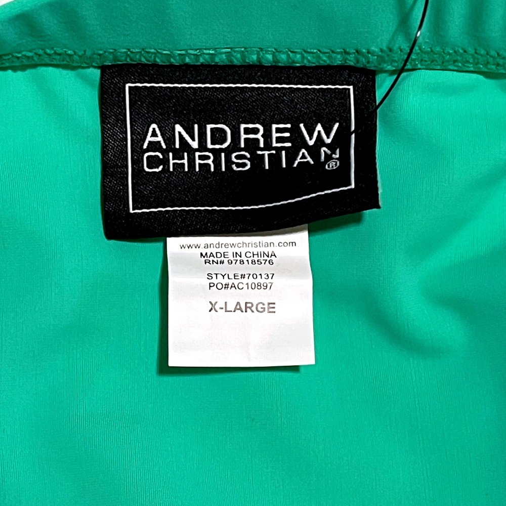 Andrew Christian XL (35-38) Green Almost Naked Swim Brief O-Ring 70137 NWT - Picture 7 of 10